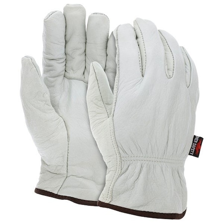 Mcr Safety Fleece Lined, Cowhide Drivers Gloves, X-Large, Leather, Beige, PR 3250XL